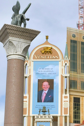 The Venetian resort honors casino mogul Sheldon Adelson, Las Vegas, Nevada, USA - 12 Jan 2021