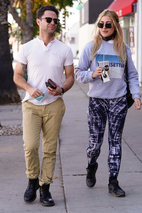 Emma Slater and Sasha Farber out and about, Los Angeles, California, USA - 14 Jan 2021