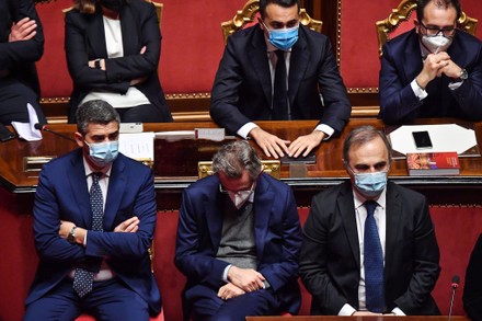 Government crisis in Italy, Prime minister Giuseppe Conte at the Senate, Rome, Italy - 19 Jan 2021
