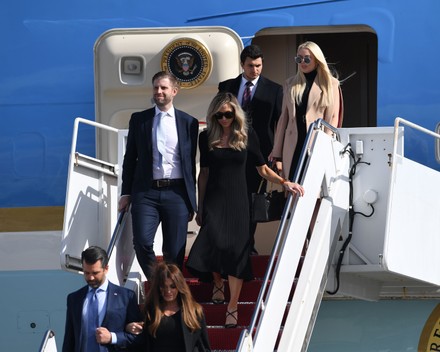 US President Donald Trump and First Melania Trump arrive on Airforce One at Palm Beach International Airport, Florida, USA - 20 Jan 2021