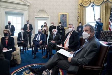 President Biden meets Democratic Senators on American Rescue Plan, Washington, DC, USA - 03 Feb 2021