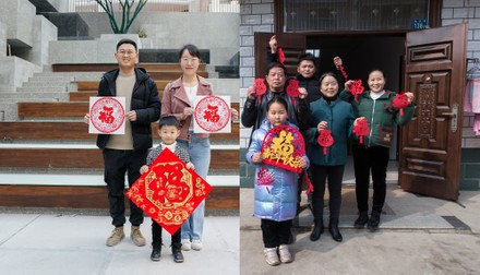 China Spring Festival Covid 19 Family Separation Reunion Portrait - 08 Feb 2021