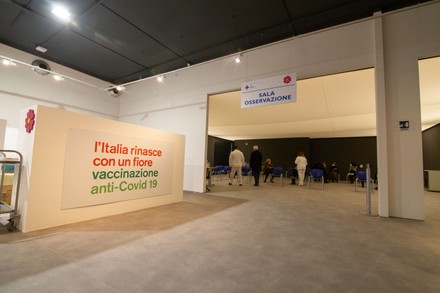 New area for anti-Covid vaccination in Rome, Italy - 15 Feb 2021