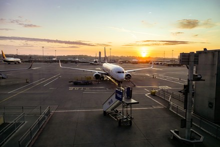 Sunrise In London Stansted Airport, UK - 22 Sep 2020