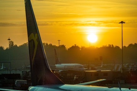 Sunrise In London Stansted Airport, UK - 22 Sep 2020