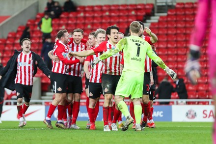 Sunderland v Lincoln City, EFL Trophy., Semi Final - 17 Feb 2021 Stock ...