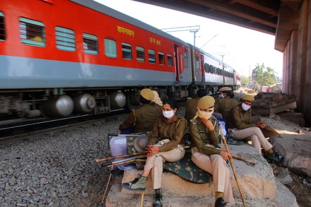 Farmers Protest, Rail Roko, Jaipur, India - 18 Feb 2021 Stock Pictures ...