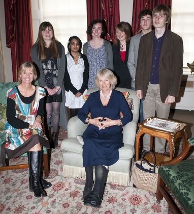 Camilla, Duchess of Cornwall meets with members of the Orange Prize Youth Panel at Clarence House, London, Britain - 29 Apr 2010