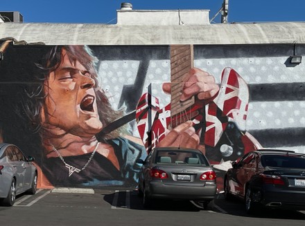Eddie Van Halen Mural, Los Angeles, USA - 25 Feb 2021