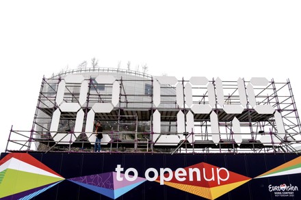 Richard Krajicek resets 2021 Eurovision countdown clock, Rotterdam, Netherlands - 01 Mar 2021