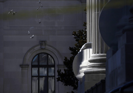 New works by Carol Bove on view on The Met facade, New York, USA - 02 Mar 2021