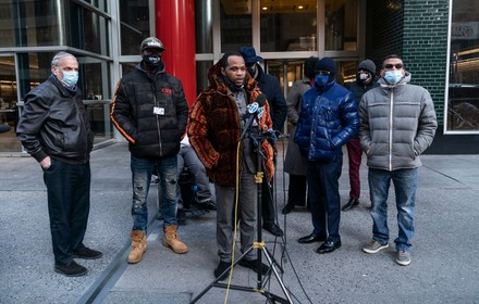 Reverend Kevin McCall hold rally for Governor Cuomo resignation, New York, United States - 04 Mar 2021