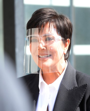 Kris Jenner On Set Wearing Face Editorial Stock Photo - Stock Image
