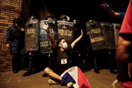 Demonstrators call for President Benitez's resignation, in Asuncion, Paraguay - 07 Mar 2021