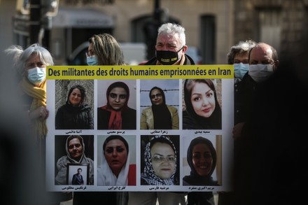 A protest for Iranian human rights activist Yasaman Aryani on ...