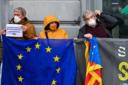 Catalonia protest, Brussels, Belgium - 09 Mar 2021