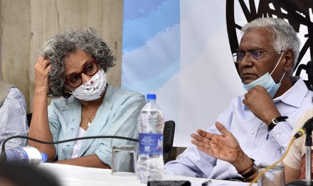 Activists Press Conference For Demanding Release Of GN Saibaba On Medical Grounds, New Delhi, DLI, India - 10 Mar 2021