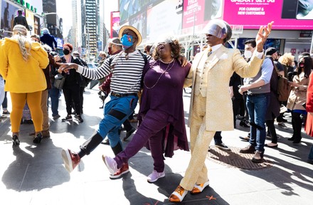 Pop-Up Broadway Performance in Times Square, New York, USA - 12 Mar 2021