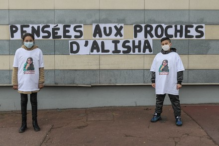 White march for Alisha Marche Blanche, Argenteuil, France - 14 Mar 2021