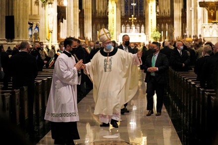 St. Patricks Day Mass at St. Patricks Cathedral in New York, USA - 16 Mar 2021
