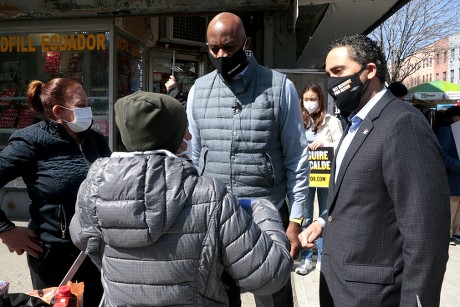 Mayoral Candidate Ray McGuire greets supporters, New York, USA - 23 Mar 2021