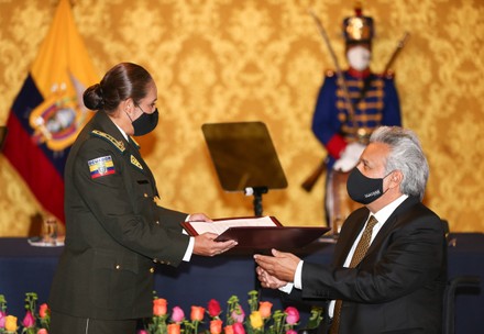The first female Police Commander in Ecuador and South America swears in, Quito - 24 Mar 2021