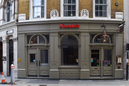 Closed Nandos Restaurant Seen Central London Editorial Stock Photo