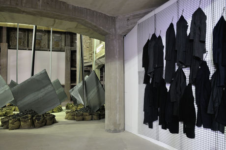 Jannis Kounellis exhibition  in the ruins of the Margherita Theatre in Bari, Italy - 14 May 2010