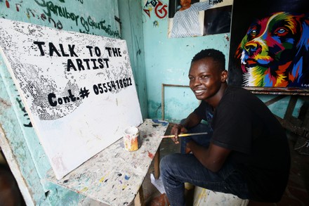 Liberian Artist Laye Gono Poses Portrait Editorial Stock Photo - Stock ...