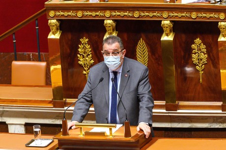 Olivier Falorni presents his proposed law for a free and chosen end of life, Paris, France - 08 Apr 2021