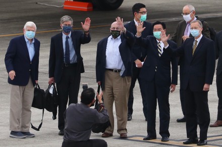 Former-US officials arrive in Taiwan, Taipei - 14 Apr 2021