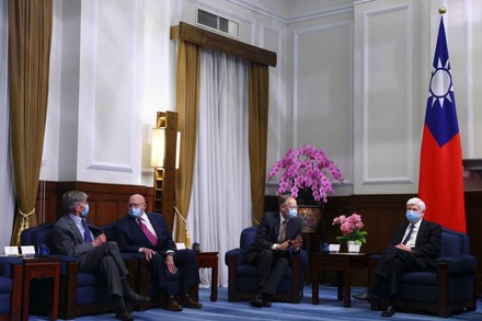 Former US diplomats visit Taiwan to hold talks with President Tsai Ing-wen, Taipei - 15 Apr 2021