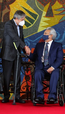 President Lenin Moreno meets with his successor, Guillermo Lasso, Quito, Ecuador - 19 Apr 2021