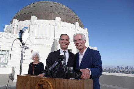 Los Angeles Mayor Eric Garcetti holds his annual State of the City address, USA - 19 Apr 2021