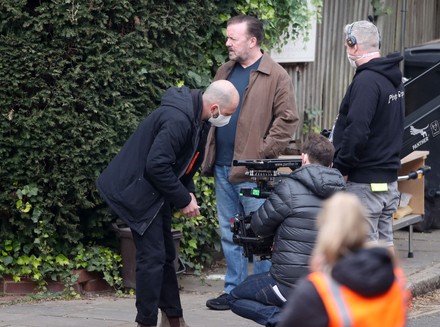 Ricky Gervais Filming On Set Afterlife Editorial Stock Photo - Stock