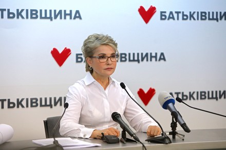 News conference of Batkivshchyna leader Yulia Tymoshenko, Kyiv, Ukraine - 22 Apr 2021