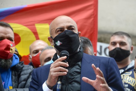 Demonstration to ask for the reintegration of Riccardo Cristello, Rome, Italy - 22 Apr 2021