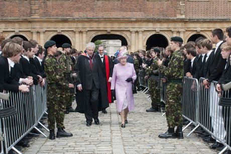 Queen Elizabeth II marking the 150th anniversary of the Eton Combined Cadet Force,  Eton College, Britain - 27 May 2010