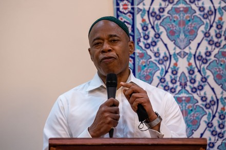 Eric Adams, New York City mayoral candidate attends Friday Maghrib in New York, USA - 23 Apr 2021