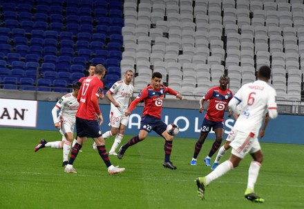 French L1 football match, Olympique Lyonnais (OL) vs LOSC Lille, Decines-Charpieu Olympique Lyonnais Groupama Stadium, Lyon, France - 25 Apr 2021