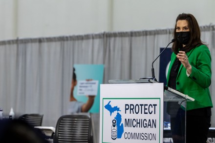 Gov Gretchen Whitmer Green Jacket Her Editorial Stock Photo - Stock ...