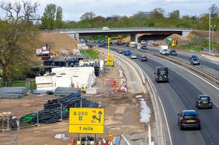 M4 Being Upgraded Smart Motorway Alllanerunning Editorial Stock Photo 