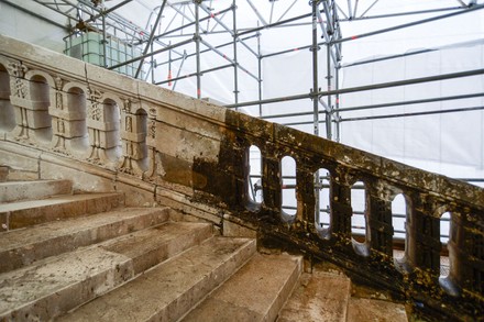 Restoration Site Horseshoe Staircase Chateau Fontainebleau Editorial ...