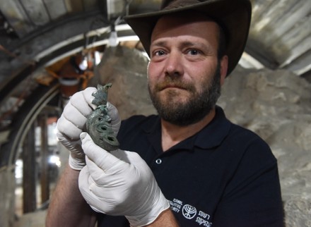 Archeologist Ari Levy Holds Rare Bronze Editorial Stock Photo - Stock ...