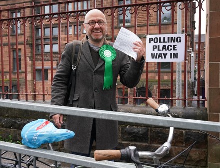 Scottish Green Party voting, Glasgow, Scotland, UK - 06 May 2021