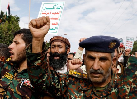 Houthi Supporters Take Part Rally Marking Editorial Stock Photo - Stock ...