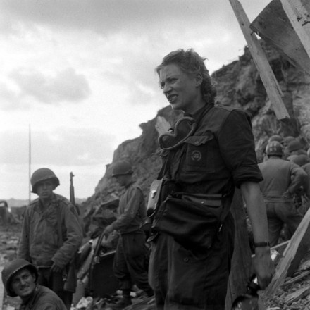 War Photographer Lee Miller Standing Soldiers Editorial Stock Photo