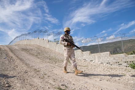 Picture Taken Border Fence Between Dominican Editorial Stock Photo ...