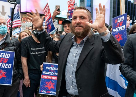 NY: Rally in support of Israel against Palestinian terrorists, New York, United States - 12 May 2021