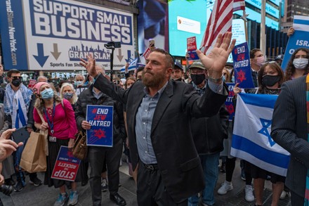 Times Square rally in solidarity with Israel amid rocket fire - 12 May 2021